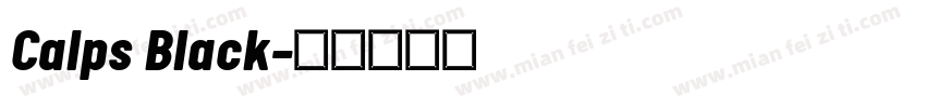 Calps Black字体转换